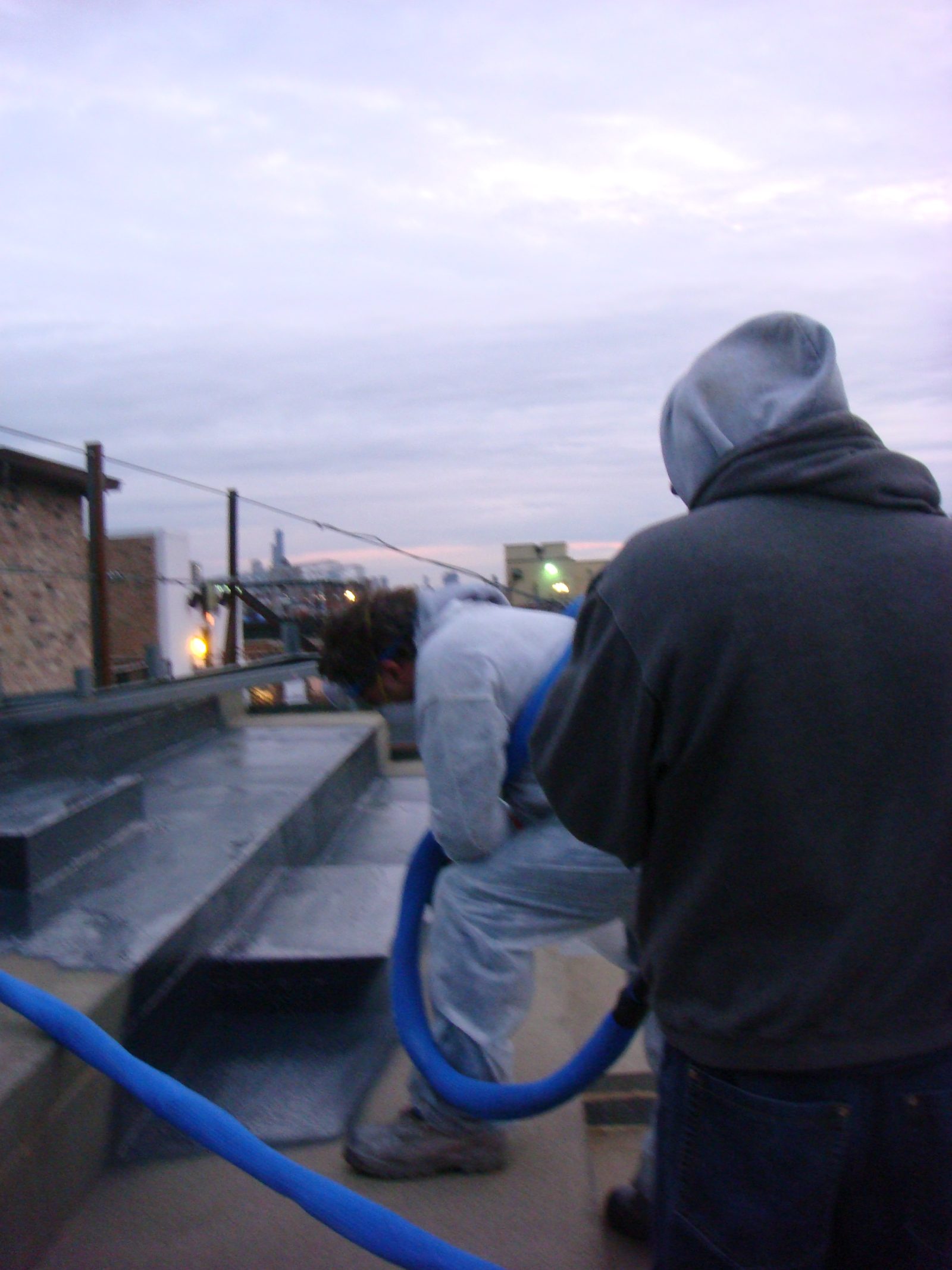 Coated warehouse floor with seamless industrial finish